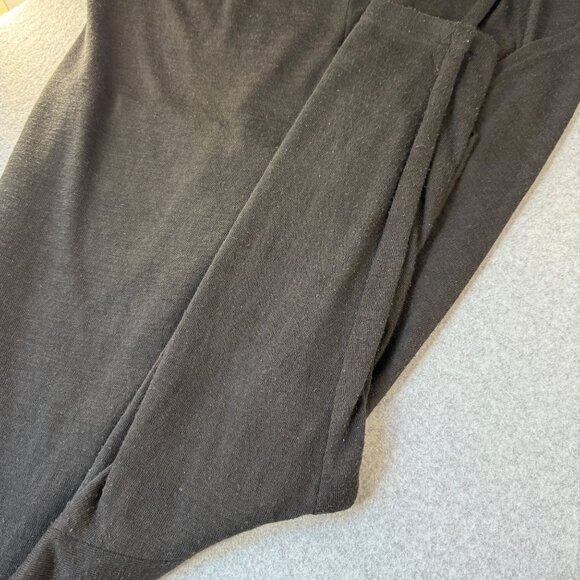 Connies Moon Light Los Angeles OS Black Long Sleeve High-Low Top Drape Pockets - Picture 10 of 12